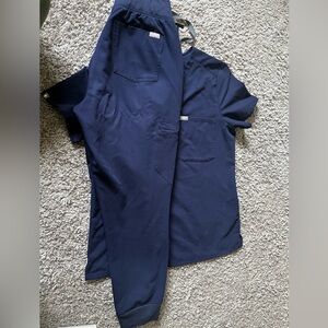 Figs scrubs navy